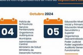 El 4 y 5 de octubre percibirán sus haberes los agentes de la Administración Pública Provincial